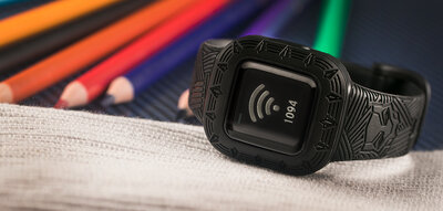 Kunststoff-Uhrenarmband Garmin (für Vívofit junior 3), schwarz, Marvel, Black Panther, 010-12666-40