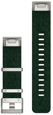 Nylon-Uhrenarmband Garmin 22mm (für Garmin Fenix 8/7/6 (47mm), Epix 2 u. a.), grün, QuickFit, 010-13008-00