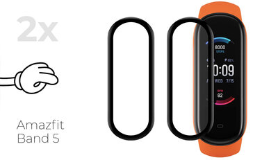 3D-Schutzglas Mosh Tempered Glass Protector 0.5mm für Amazfit Band 5 (2 St.)