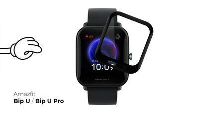 3D-Schutzglas Mosh Tempered Glass Protector 0.5mm für Amazfit Bip U / Bip U Pro