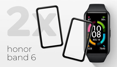 3D-Schutzglas Mosh Tempered Glass Protector 0.5mm für Honor Band 6 (2 St.)