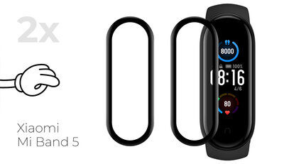 3D-Schutzglas Mosh Tempered Glass Protector 0.5mm für Xiaomi Mi Band 5 (2 St.)
