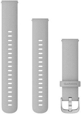 Silikon-Uhrenarmband Garmin 18mm (für Venu 2S, Vívoactive 4S, Vívomove 3S), grau V3, Quick Release, + verlängerter Teil, 010-12932-0C