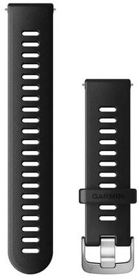 Silikon-Uhrenarmband Garmin 20mm (für Forerunner 55, Venu, Venu Sq, Venu 2 plus), schwarz, Quick Release, 010-11251-9P