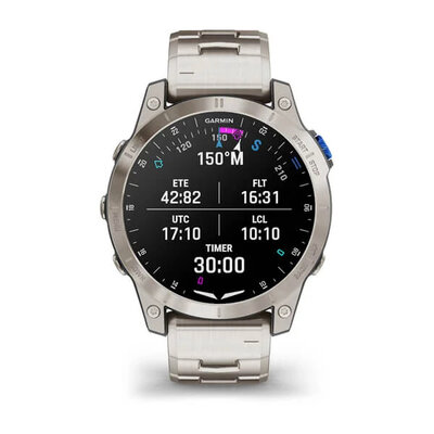 Garmin D2 Mach 1, Vented Titanium Bracelet (+ Ersatzband)
