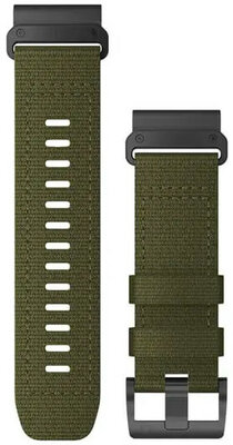 Nylon-Uhrenarmband Garmin 26mm (für Garmin Fenix 8/7X/6X (51mm), Tactix u. a.), grün, QuickFit, 010-13010-10