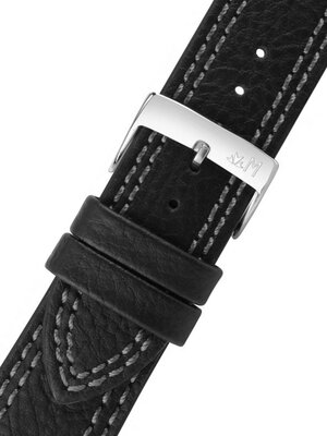 Schwarzes und graues Lederband Morellato Futnet M 5484D14.892