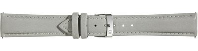 Leder-Uhrenarmband Morellato Trend 5050C47.093 S, grau, recyceltes Material, Quick Release