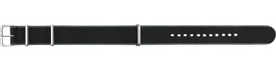 Textil-Uhrenarmband Morellato Band 3972A74.806 M, schwarz, NATO