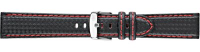 Leder-Uhrenarmband Morellato Biking 3586977.883 M, schwarz, Kunstleder