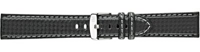 Leder-Uhrenarmband Morellato Biking 3586977.891 M, schwarz, Kunstleder