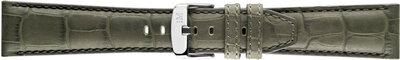 Leder-Uhrenarmband Morellato Soccer M 4497B44.073, grün, Kunstleder
