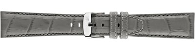 Leder-Uhrenarmband Morellato Soccer M 4497B44.092, grau, Kunstleder