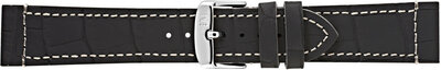 Leder-Uhrenarmband Morellato Tricikng M 4910B44.892, schwarz, Kunstleder