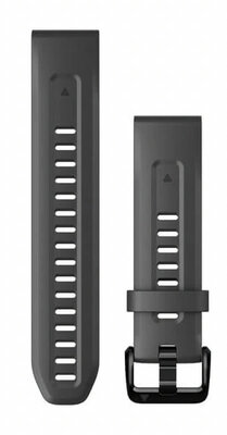 Silikon-Uhrenarmband Garmin 20mm (für Garmin Fenix 8/7S/6S (43mm), u. a.), grau V2, QuickFit, 010-13102-01