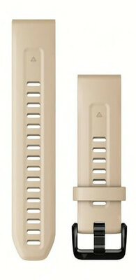 Silikon-Uhrenarmband Garmin 20mm (für Garmin Fenix 8/7S/6S (43mm), u. a.), beige, QuickFit, 010-13102-08