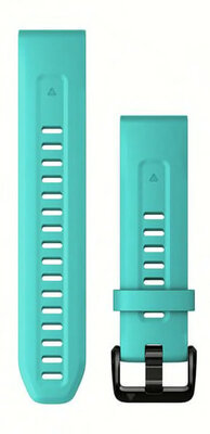 Garmin QuickFit Armband 20mm, Silikon, blau, schwarze Schnalle (Fenix 7S/6S/5S)