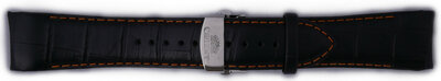 Leder-Uhrenarmband Orient UDCYPSB 23mm (für Modell CFT00), schwarz