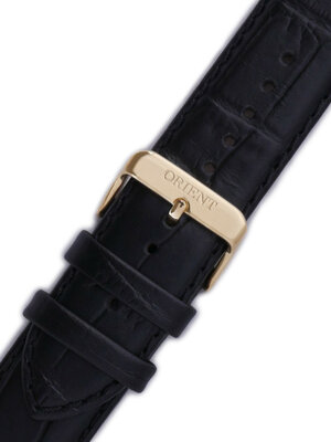 Leder-Uhrenarmband Orient UDEVDAB 24mm (für Modell FEUAG), schwarz