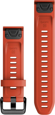 Silikon-Uhrenarmband Garmin 20mm (für Garmin Fenix 8/7S/6S (43mm), u.a.), rot V2, QuickFit, 010-13102-02