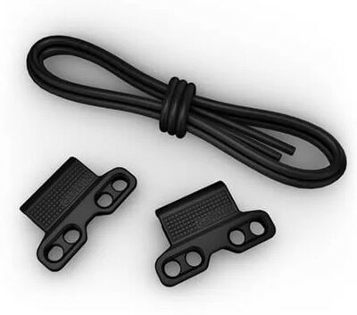 Silikon-Uhrenarmband Garmin 20mm Bungee Mount (für Garmin Fenix 8/7S/6S (43mm), u.a.), schwarz, QuickFit, 010-13249-00