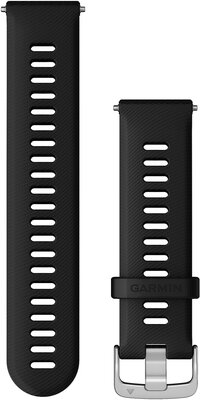 Silikon-Uhrenarmband Garmin 22mm (für Venu, Forerunner 255, Vívoactive 4 u.a.), schwarz, Quick Release, 010-11251-3A