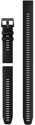 Silikon-Uhrenarmband Garmin 22mm (für Garmin Fenix 8/7/6 (47mm), Epix 2 u.a.), schwarz, QuickFit, + verlängertes Bandteil, 010-13113-02