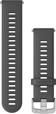 Silikon-Uhrenarmband Garmin 22mm (Venu, Forerunner 255, Vívoactive 4 u.a.), grau, Quick Release, 010-11251-3C