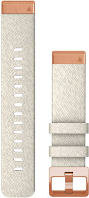 Nylon-Uhrenarmband Garmin 20mm (für Garmin Fenix 8/7S/6S (43mm) u. a.), weiß V2, QuickFit, 010-13102-09