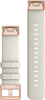 Nylon-Riemen Garmin 20 mm (für Garmin Fenix 8/7S/6S (43mm) u. a.), weiß V2, QuickFit, 010-13102-09