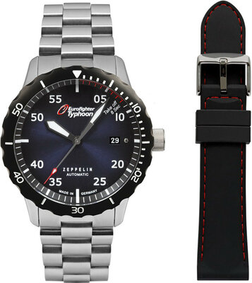 Zeppelin Eurofighter Automatik 7268M-3_SET (+ Ersatz-Silikonband))