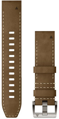 Leder-Uhrenarmband Garmin 22mm (für Garmin Fenix 8/7/6 (47mm), Epix 2 u.a.), braun V4, QuickFit, 010-13225-07