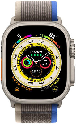 Nylon-Uhrenarmband Apple (für Apple Watch 42/44/45/49mm), braun, Größe S/M