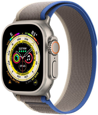 Nylon-Uhrenarmband Apple (für Apple Watch 42/44/45/49mm), braun, Größe S/M