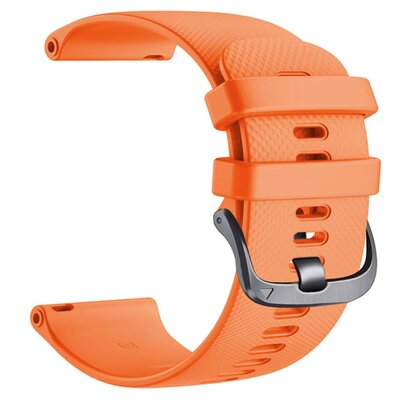 Quick Release Armband 20mm, Silikon, orange, schwarze Schnalle (Garmin Venu, Venu Sq, Venu 2 plus, etc.), verlängert