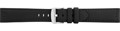 Leder-Uhrenarmband Morellato Capri 5761D82.019 M, schwarz, recyceltes Material