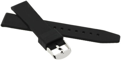 Baby-Silikonband, schwarz, silberne Schnalle