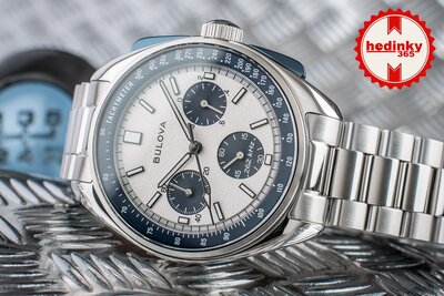 Bulova Lunar Pilot Quartz Chronograph 98K112 (+ Ersatz-Uhrenarmband)