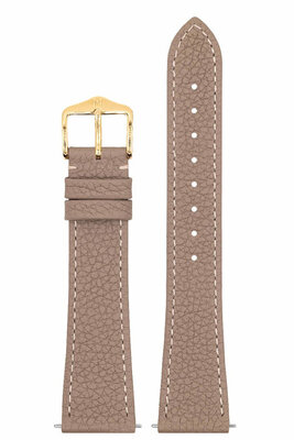 Leder-Uhrenarmband Hirsch Bologna L 01802037-1, braun, Kalbsleder, Länge L, Quick Release