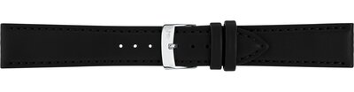Leder-Uhrenarmband Morellato Edera 5804419.019 M, schwarz, Ökoleder