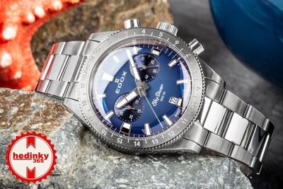 Edox SkyDiver Chronograph Quartz 10116-3-buidn Limited Edition 1000pcs ( + Ersatz-Uhrenarmband )