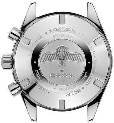 Edox SkyDiver Chronograph Quartz 10116-3-gridn Limited Edition 1000pcs ( + Ersatz-Uhrenarmband )