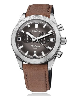 Edox SkyDiver Chronograph Quartz 10116-3-gridn Limited Edition 1000pcs ( + Ersatz-Uhrenarmband )