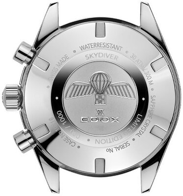 Edox SkyDiver Chronograph Quartz 10116-3-vidn Limited Edition 1000pcs ( + Ersatz-Uhrenarmband )