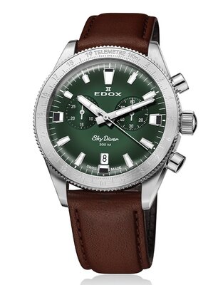 Edox SkyDiver Chronograph Quartz 10116-3-vidn Limited Edition 1000pcs ( + Ersatz-Uhrenarmband )