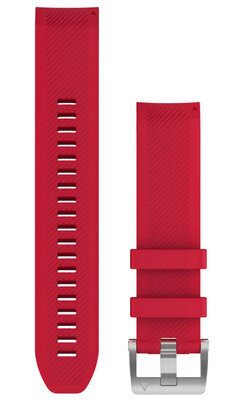 Silikon-Uhrenarmband Garmin 22mm (für Garmin Fenix 8/7/6 (47mm), Epix 2 u.a.), rot V4, QuickFit, 010-12738-17