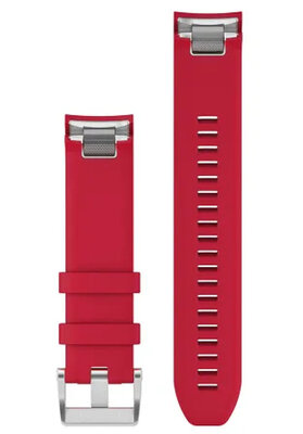 Silikon-Uhrenarmband Garmin 22mm (für Garmin Fenix 8/7/6 (47mm), Epix 2 u.a.), rot V4, QuickFit, 010-12738-17