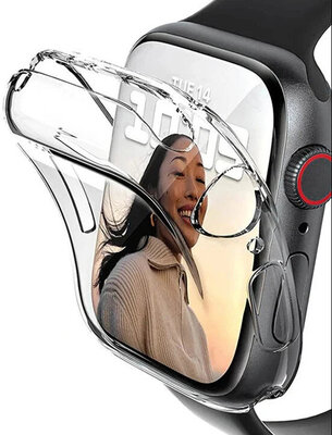 Schutzhülle (für Apple Watch 45mm), Silikon, transparent