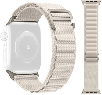 Armband für Apple Watch, Textil, weiß (für Gehäuse 49/45/44mm)