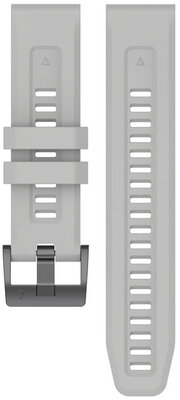 QuickFit Armband 20mm, Silikon, hellgrau, schwarze Schnalle (Garmin Fenix 7S/6S/5S etc.)